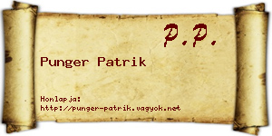 Punger Patrik névjegykártya